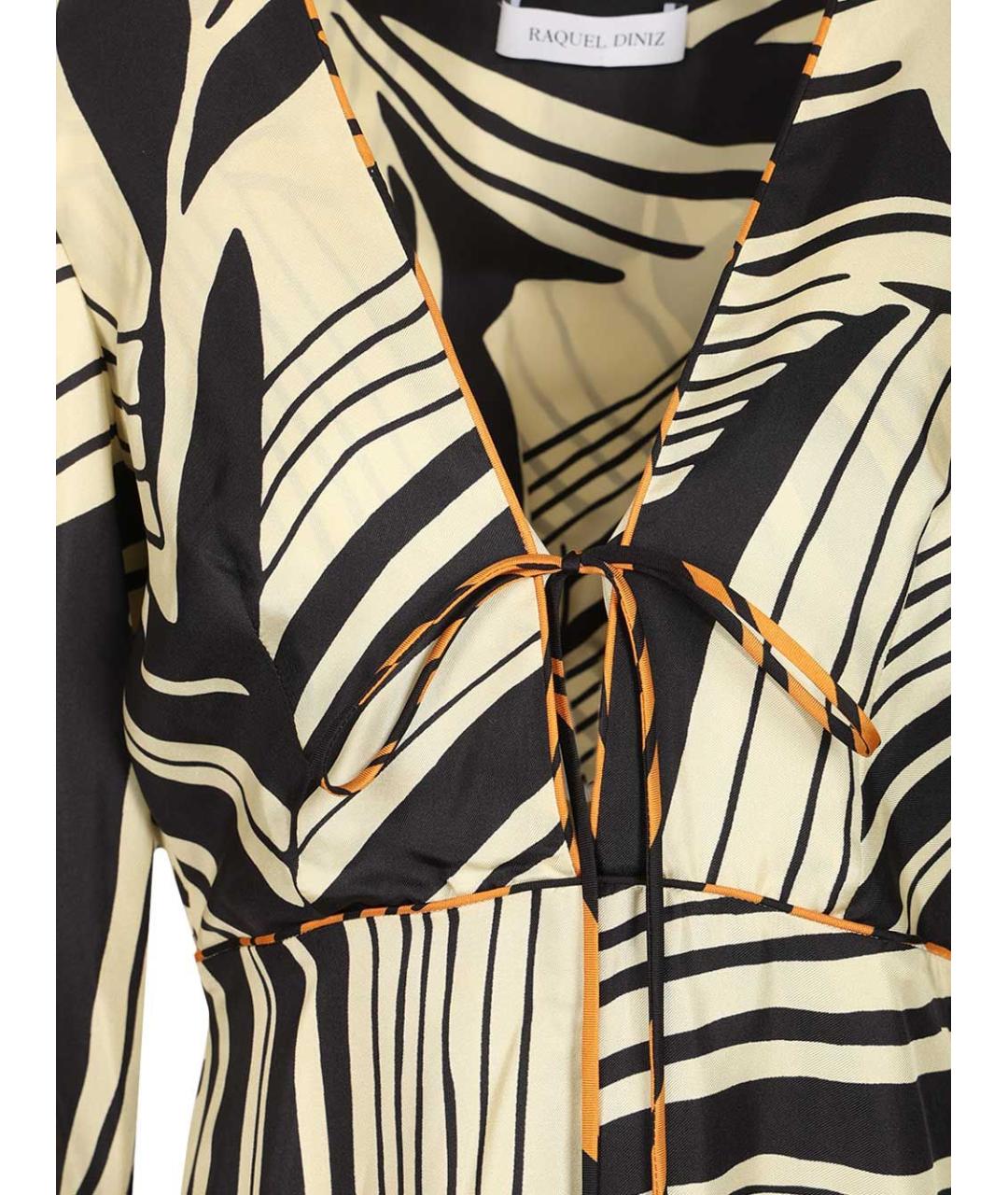 RAQUEL DINIZ Мульти шелковое платье, фото 5