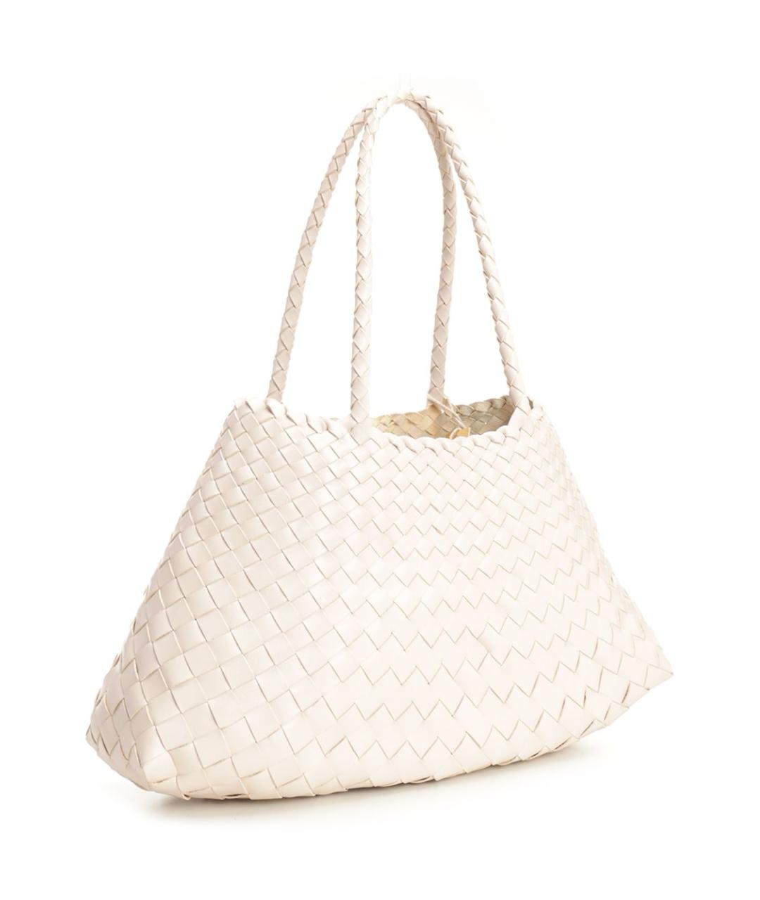 Dragon Diffusion Белая кожаная сумка тоут, фото 2