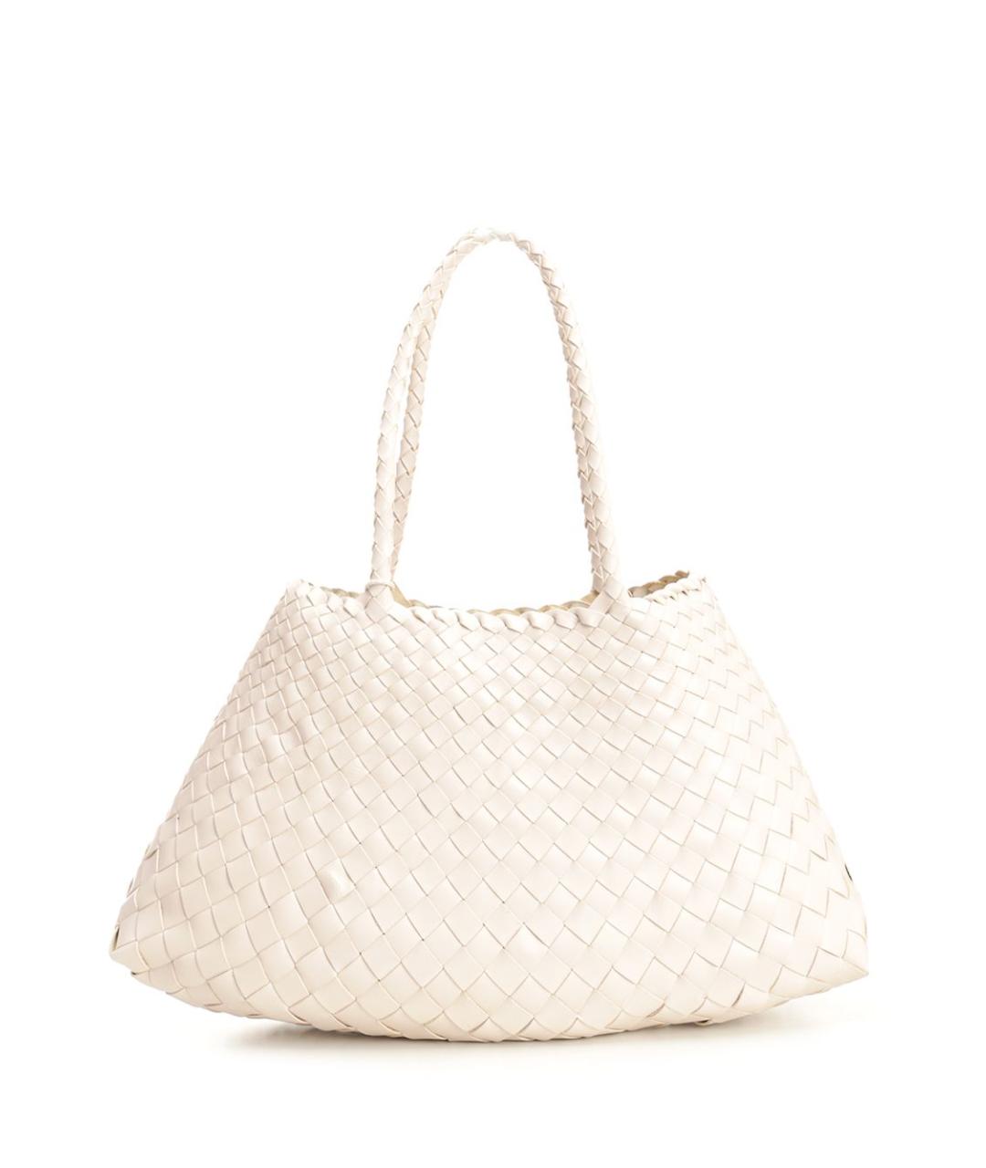 Dragon Diffusion Белая кожаная сумка тоут, фото 3