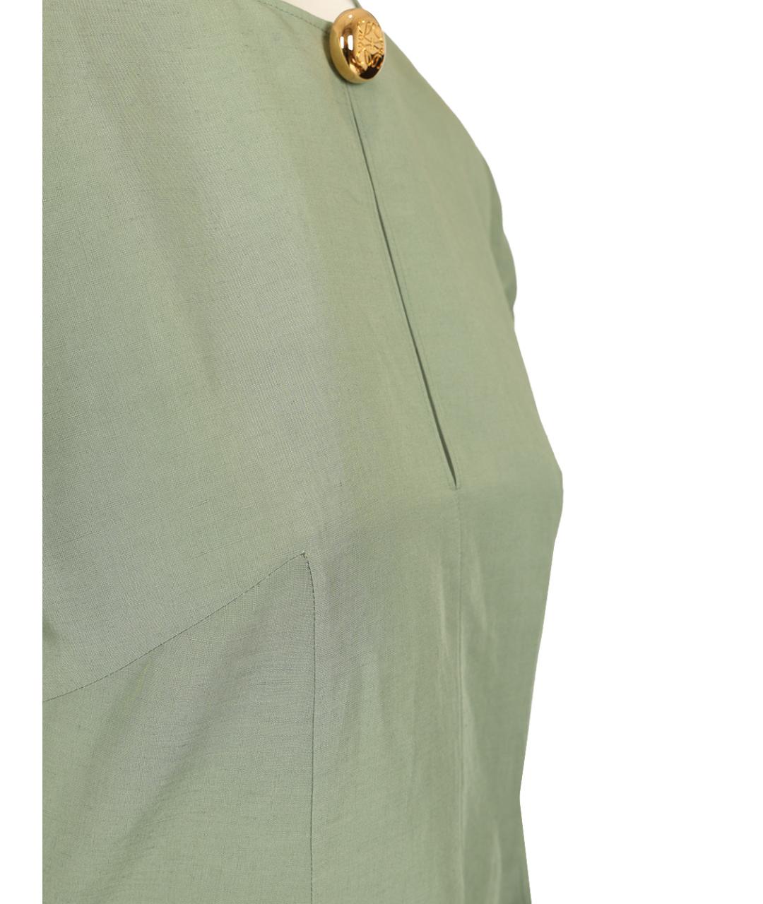 LOEWE Зеленые вискозное повседневное платье, фото 5
