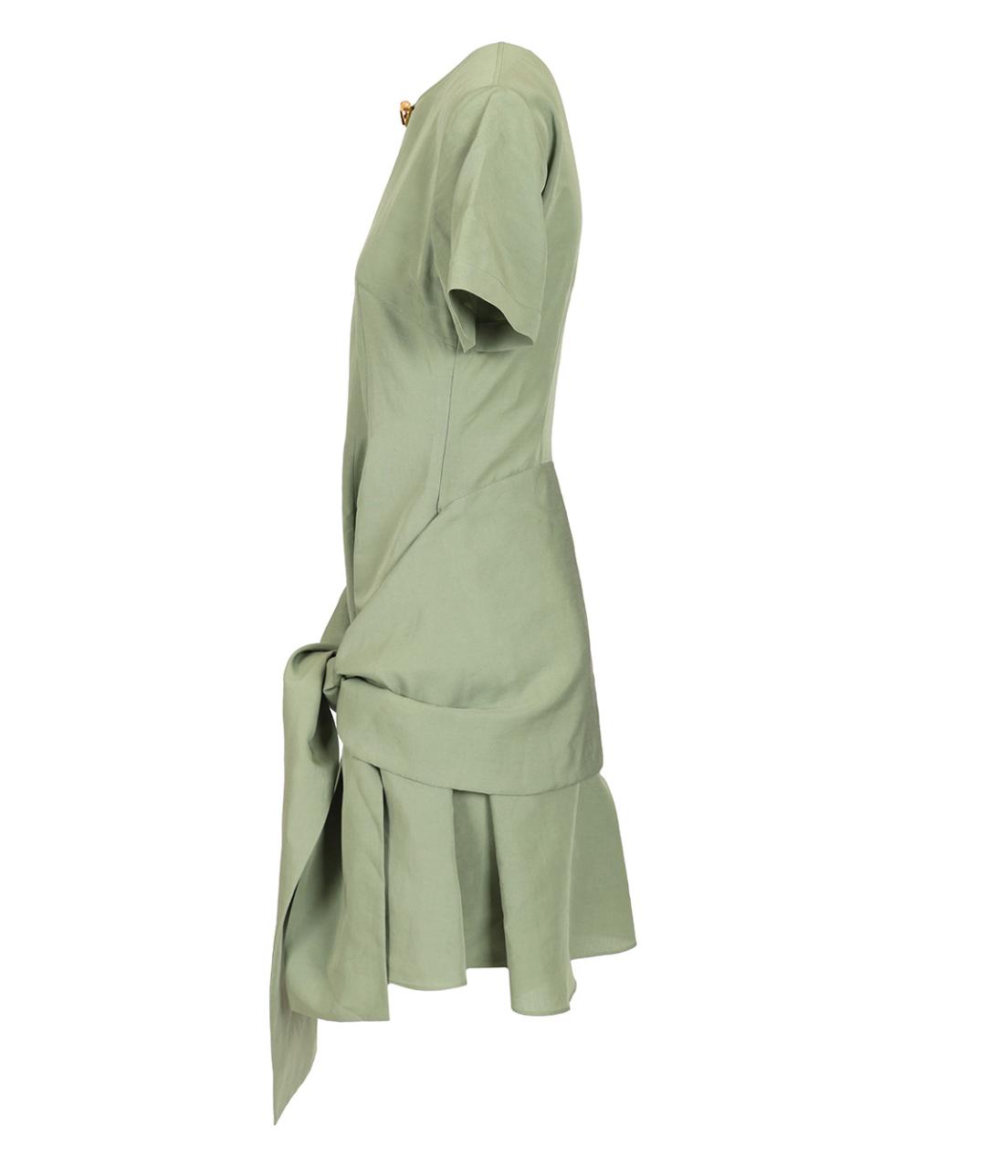 LOEWE Зеленые вискозное повседневное платье, фото 3