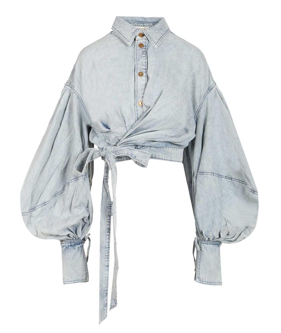 ZIMMERMANN Голубая хлопковая рубашка, фото 1