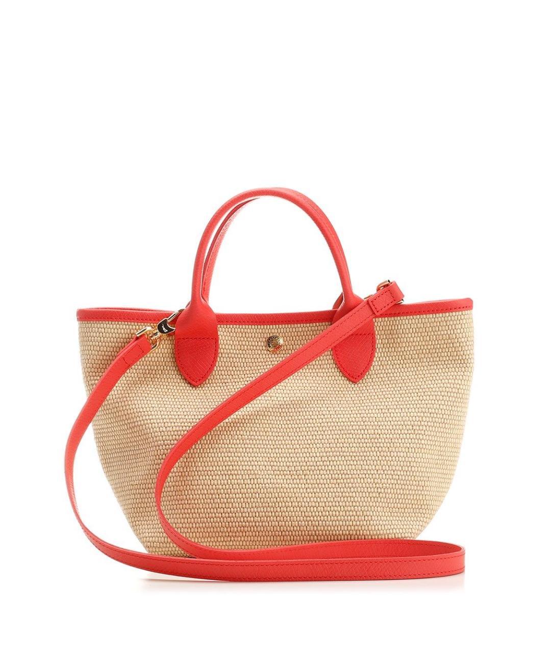 LONGCHAMP Бежевая пелетеная сумка тоут, фото 3