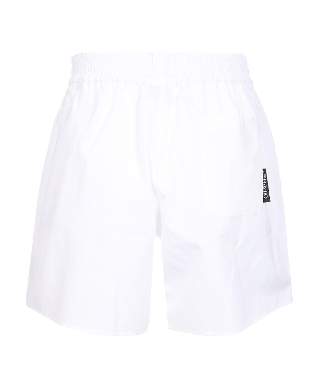 OFF-WHITE Белые хлопковые шорты, фото 2