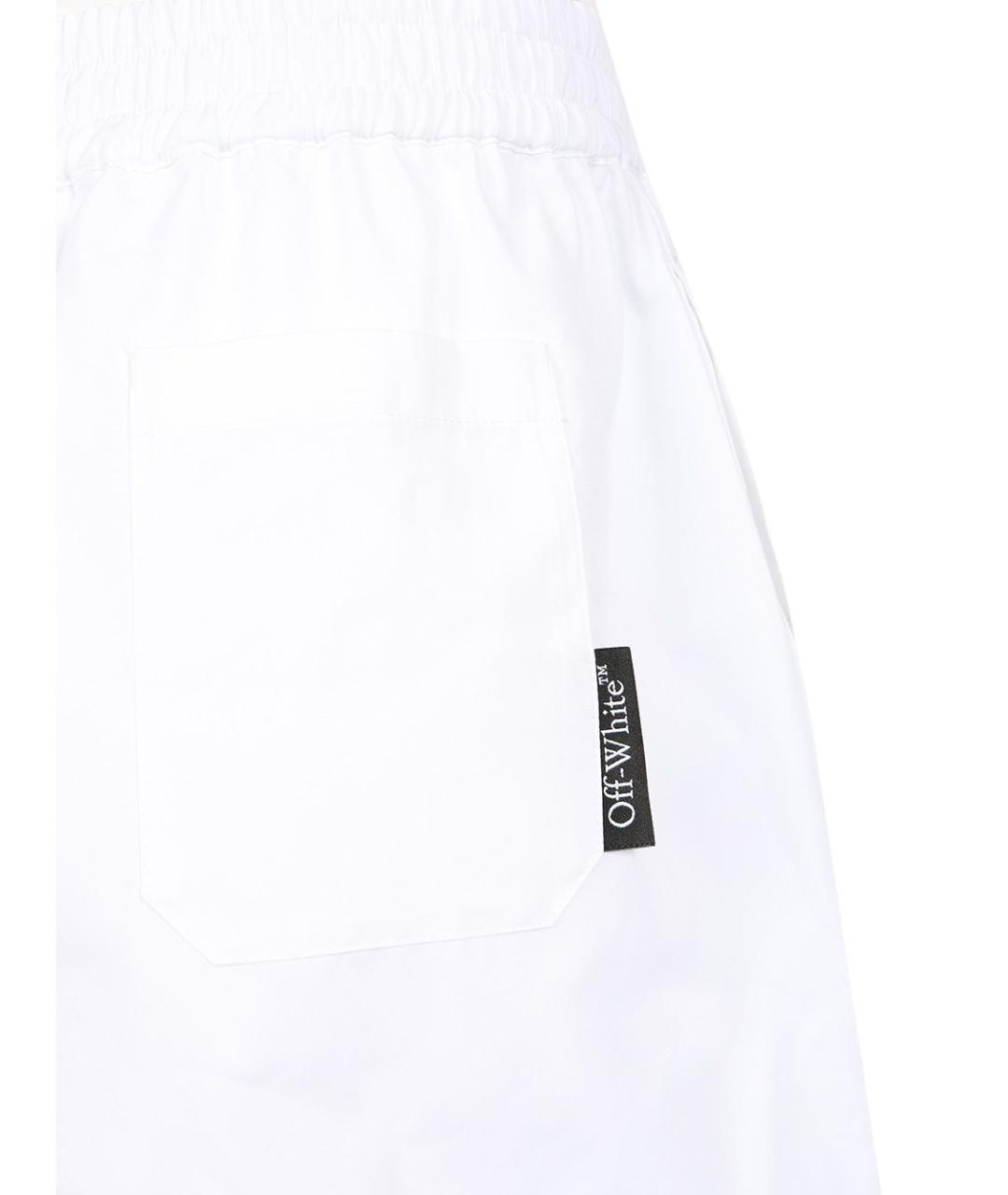 OFF-WHITE Белые хлопковые шорты, фото 4