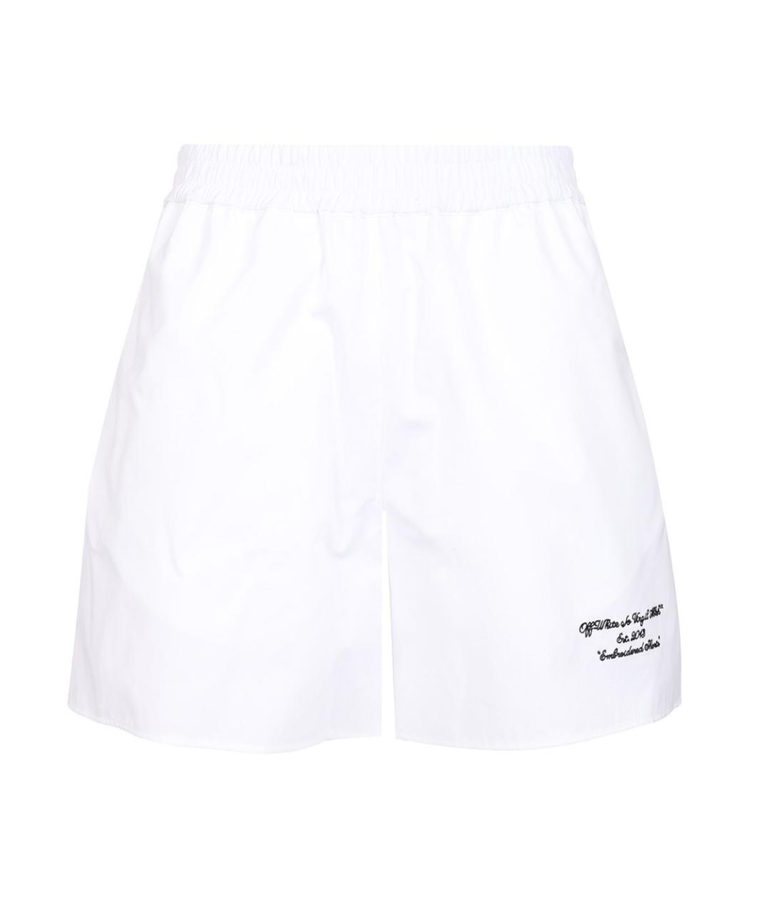 OFF-WHITE Белые хлопковые шорты, фото 1