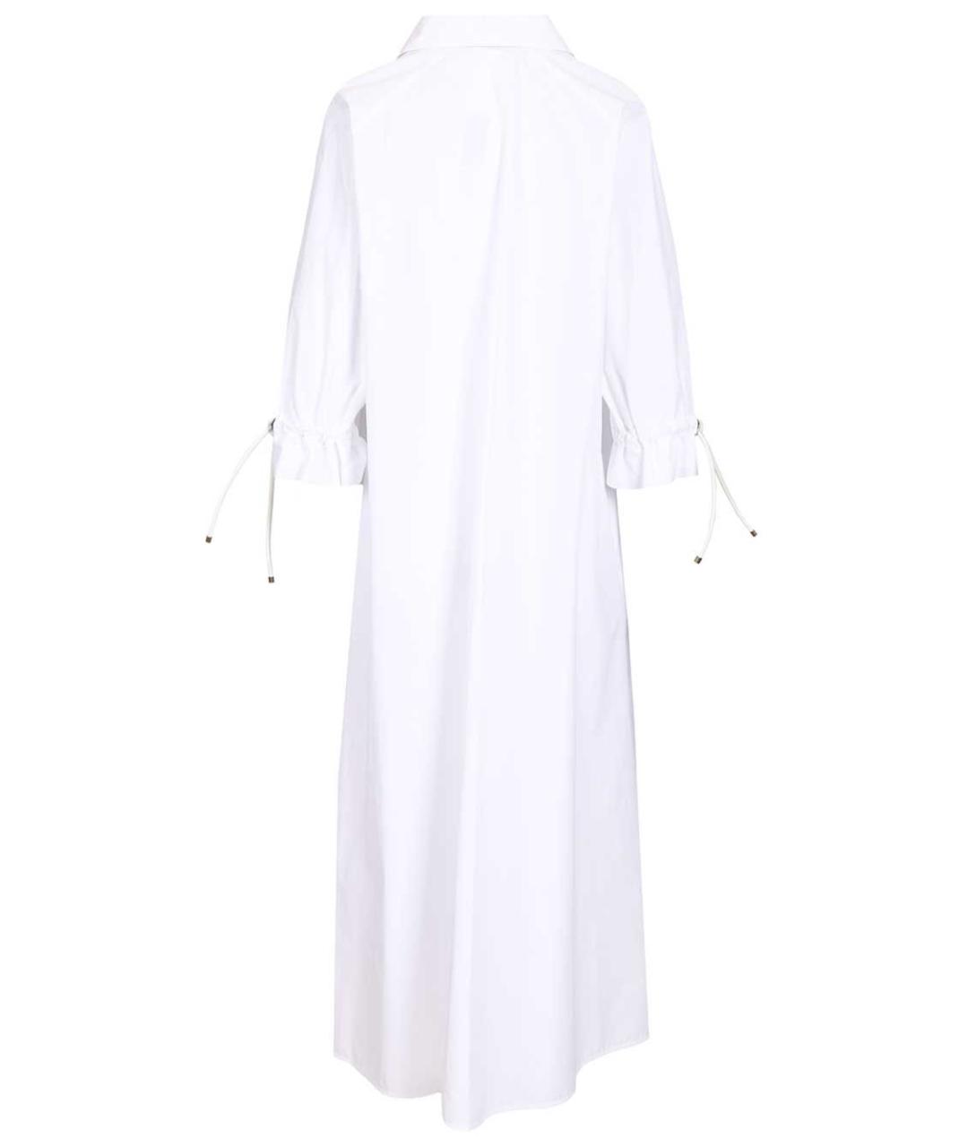 MAX MARA Белое хлопковое повседневное платье, фото 2