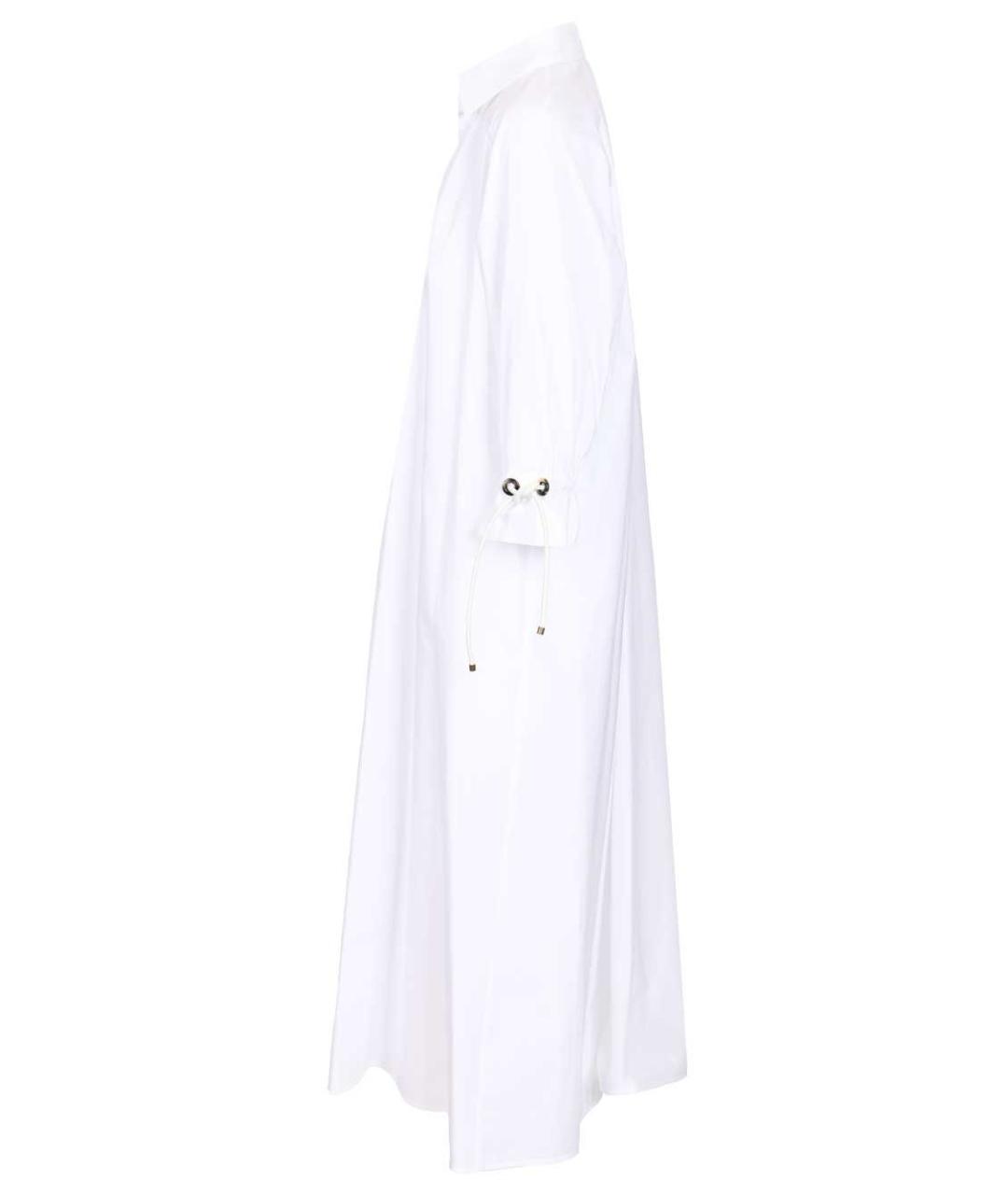 MAX MARA Белое хлопковое повседневное платье, фото 3