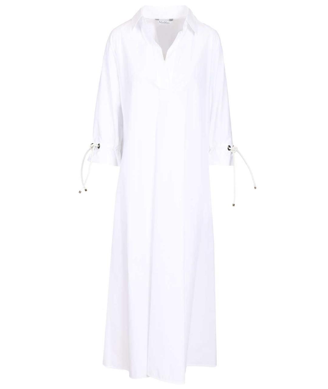 MAX MARA Белое хлопковое повседневное платье, фото 1
