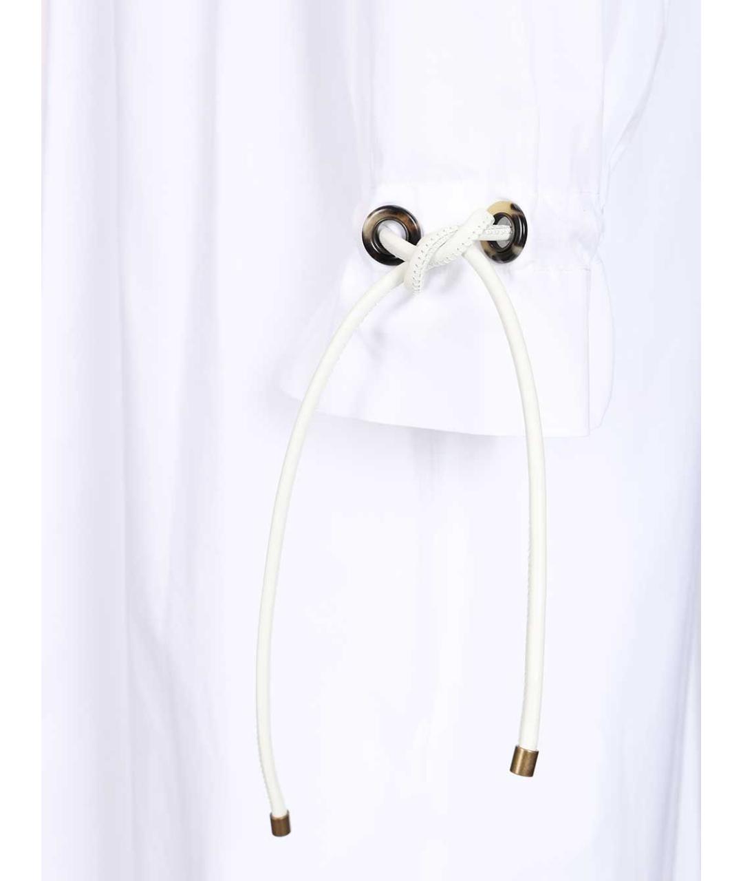 MAX MARA Белое хлопковое повседневное платье, фото 5