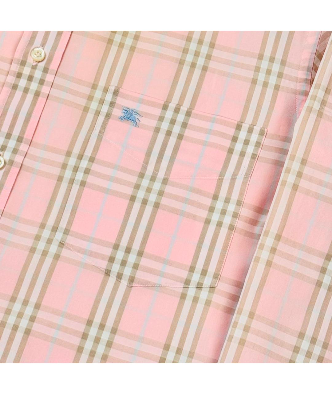 BURBERRY Розовая хлопковая кэжуал рубашка, фото 3