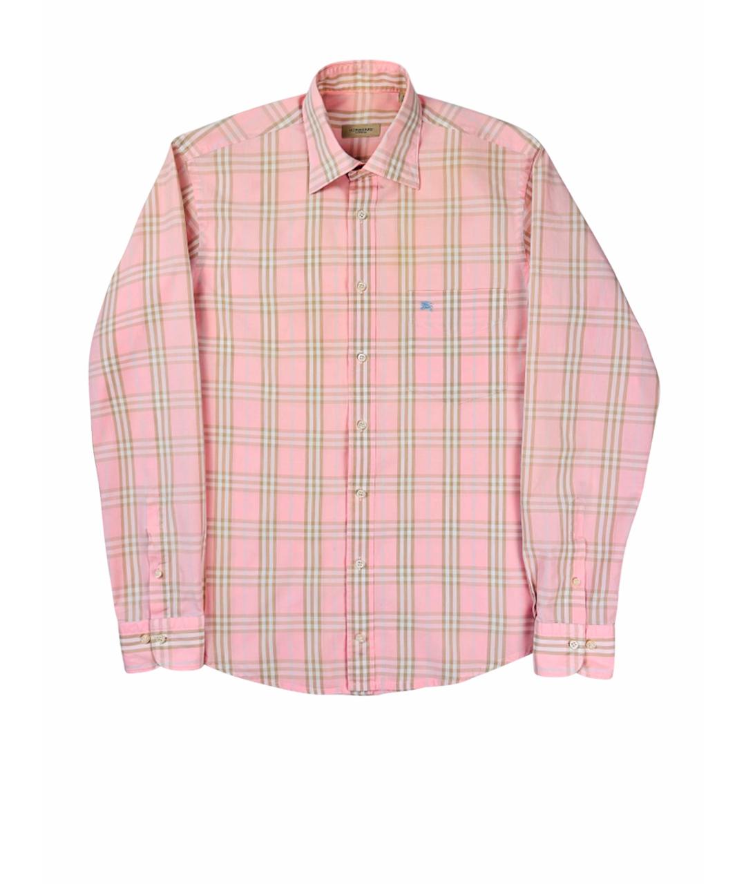 BURBERRY Розовая хлопковая кэжуал рубашка, фото 1