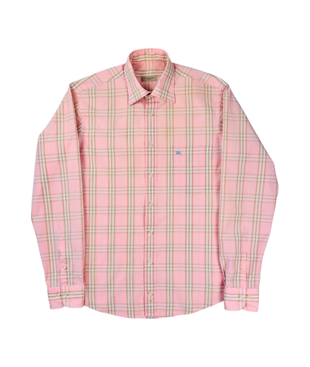 BURBERRY Розовая хлопковая кэжуал рубашка, фото 6