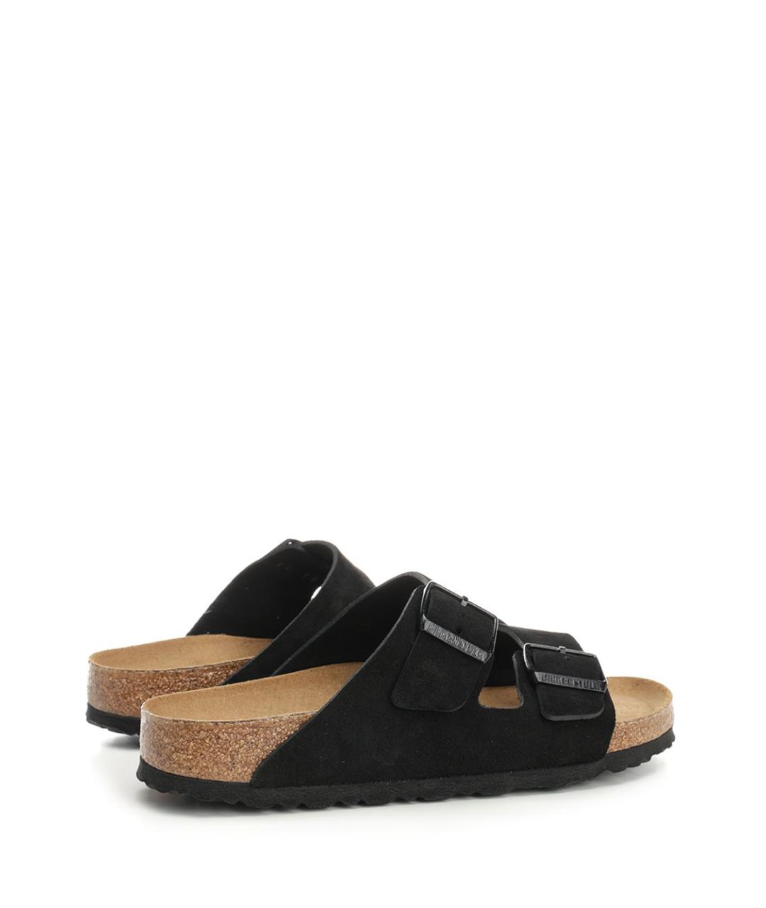 BIRKENSTOCK Черные замшевые шлепанцы, фото 3