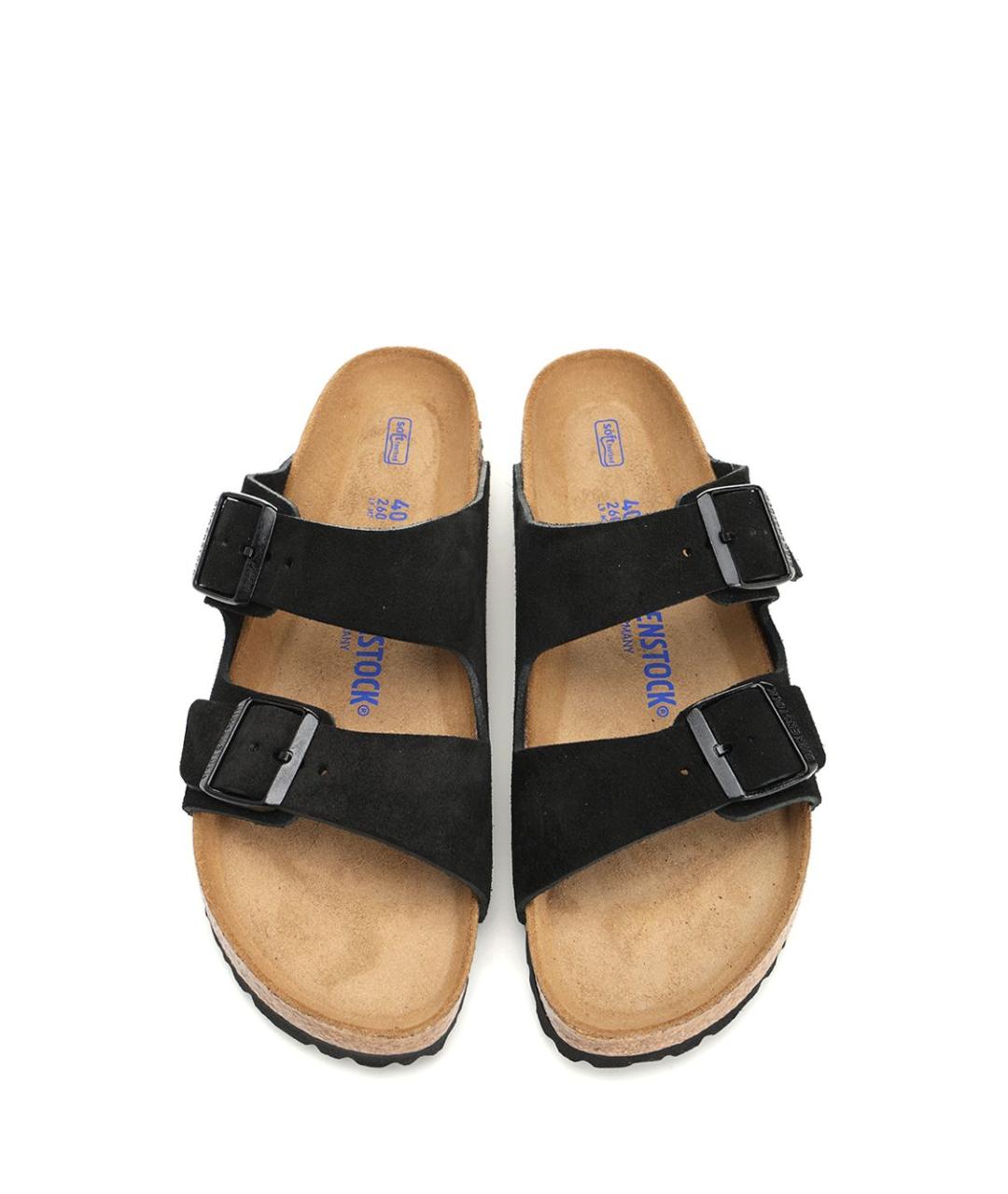 BIRKENSTOCK Черные замшевые шлепанцы, фото 5