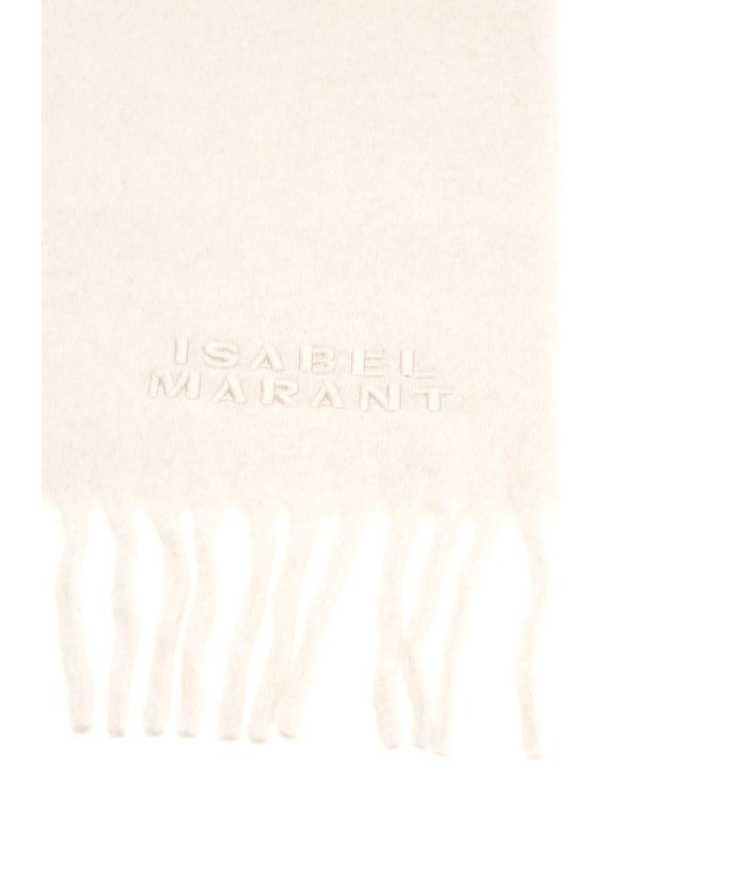 ISABEL MARANT Белый шерстяной шарф, фото 2