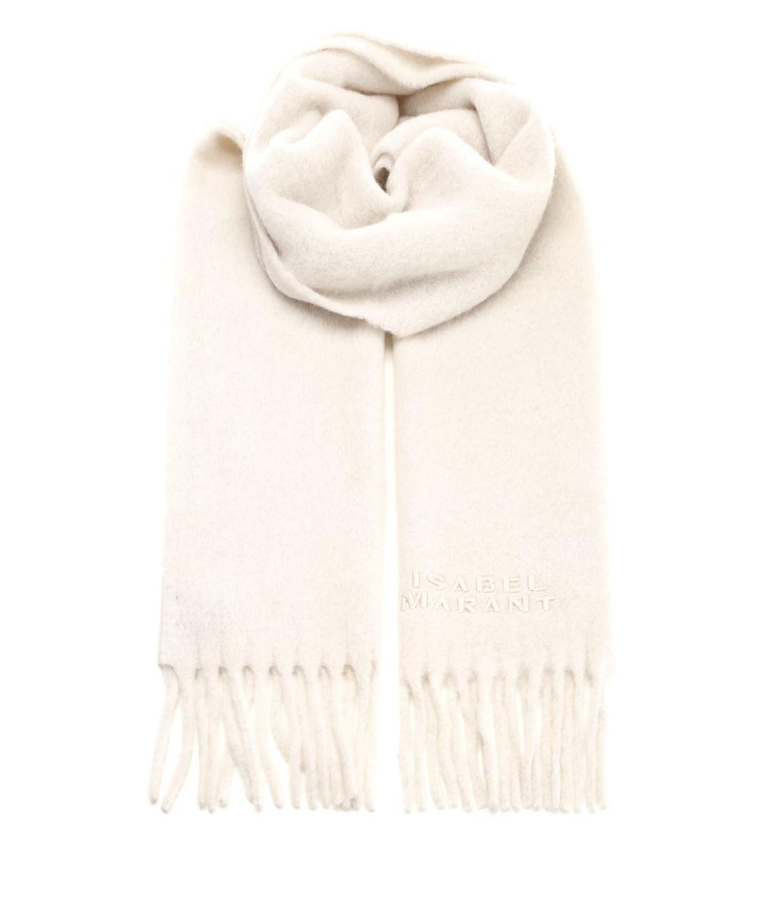 ISABEL MARANT Белый шерстяной шарф, фото 1