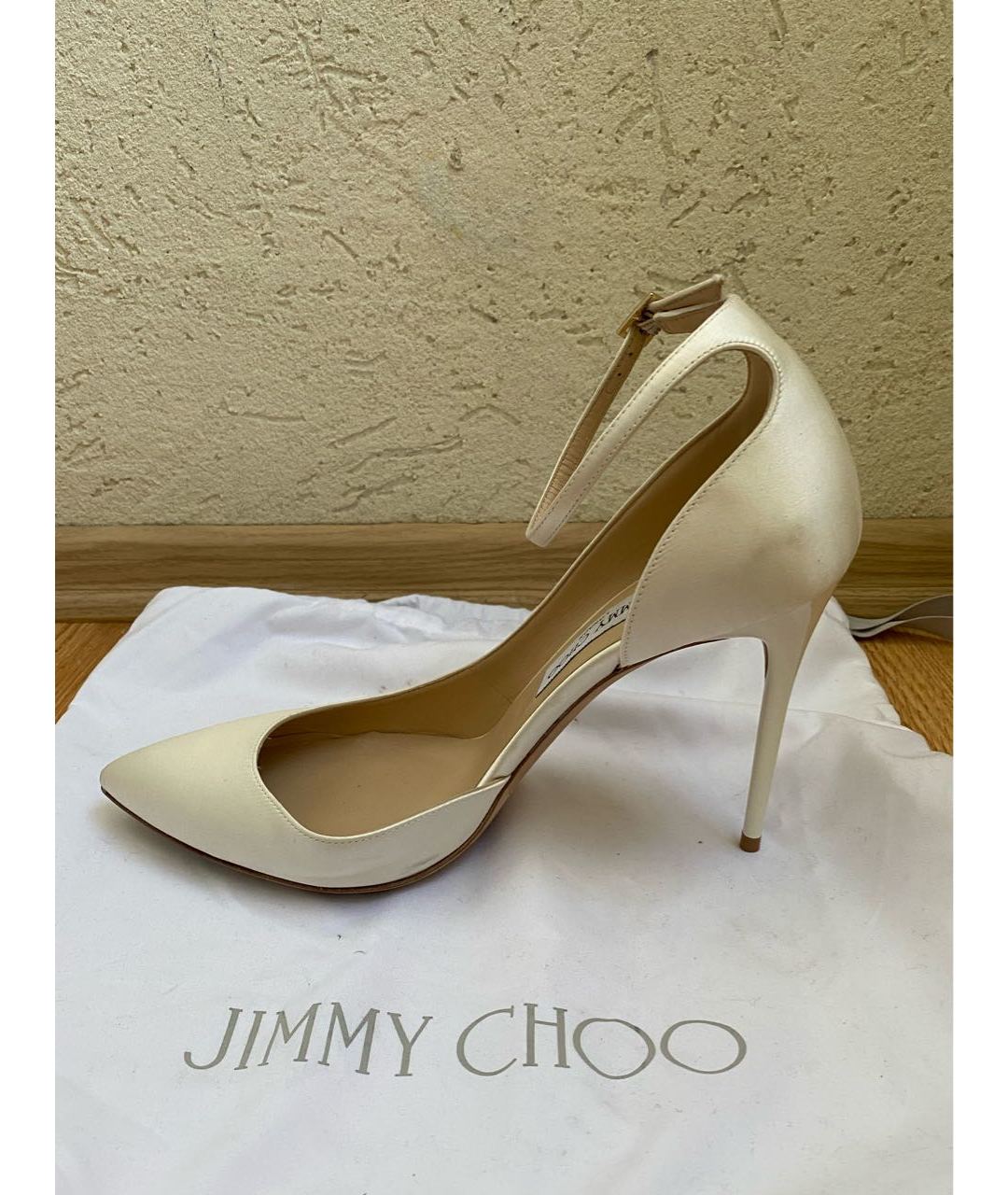 JIMMY CHOO Белые текстильные туфли, фото 7