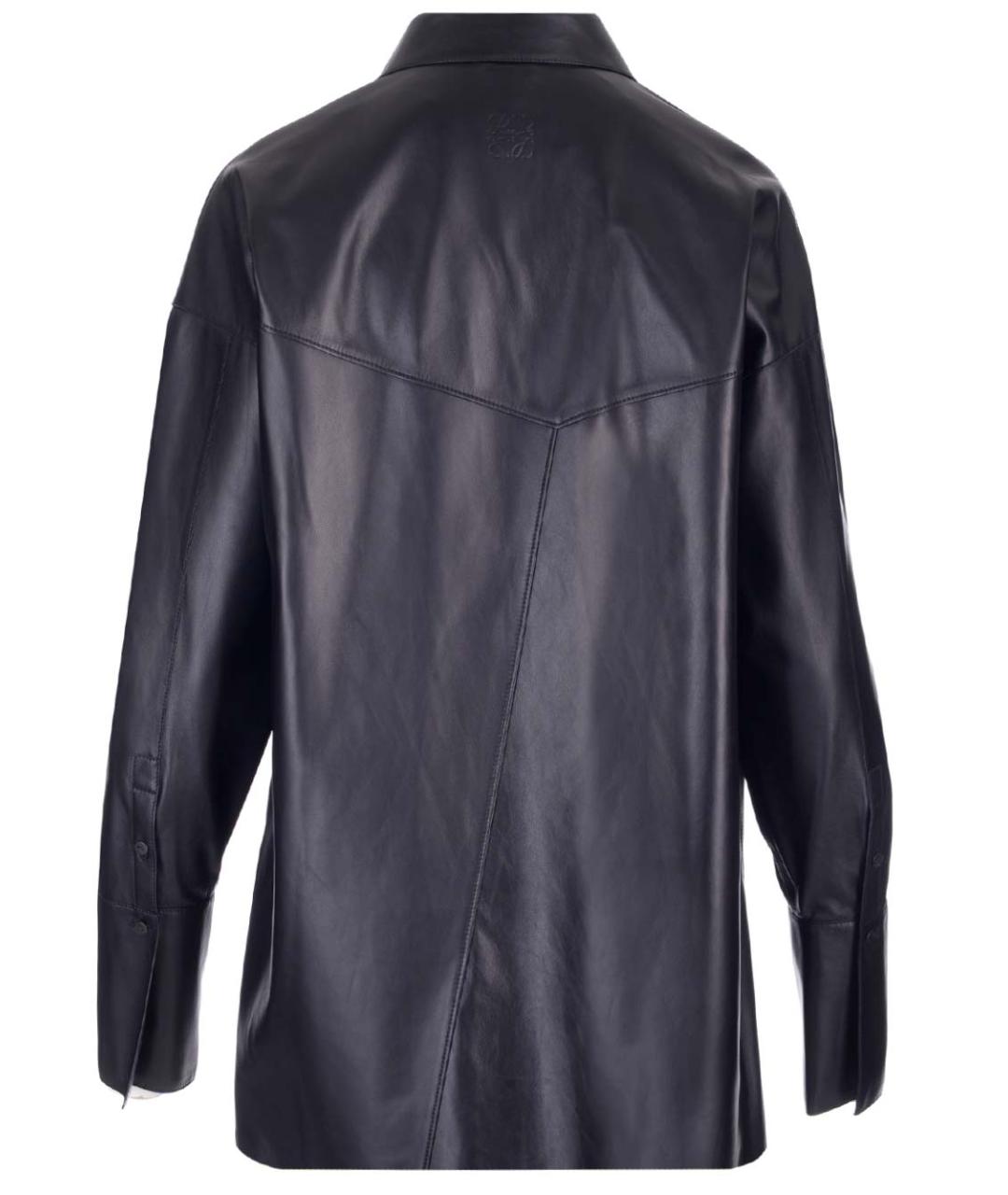 LOEWE Черная кожаная рубашка, фото 2