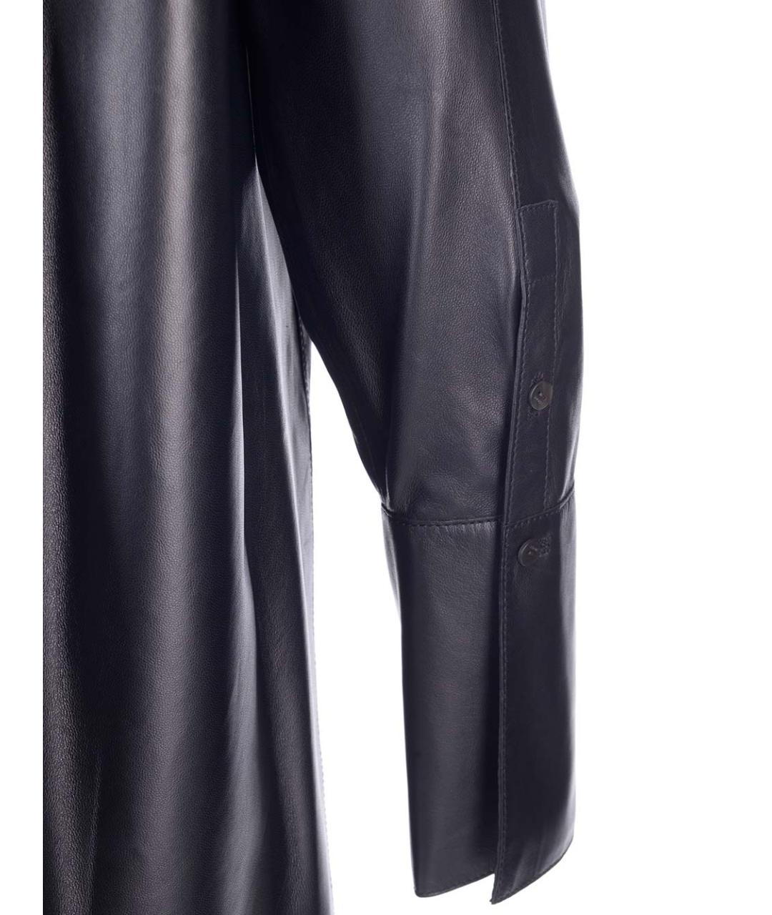 LOEWE Черная кожаная рубашка, фото 4