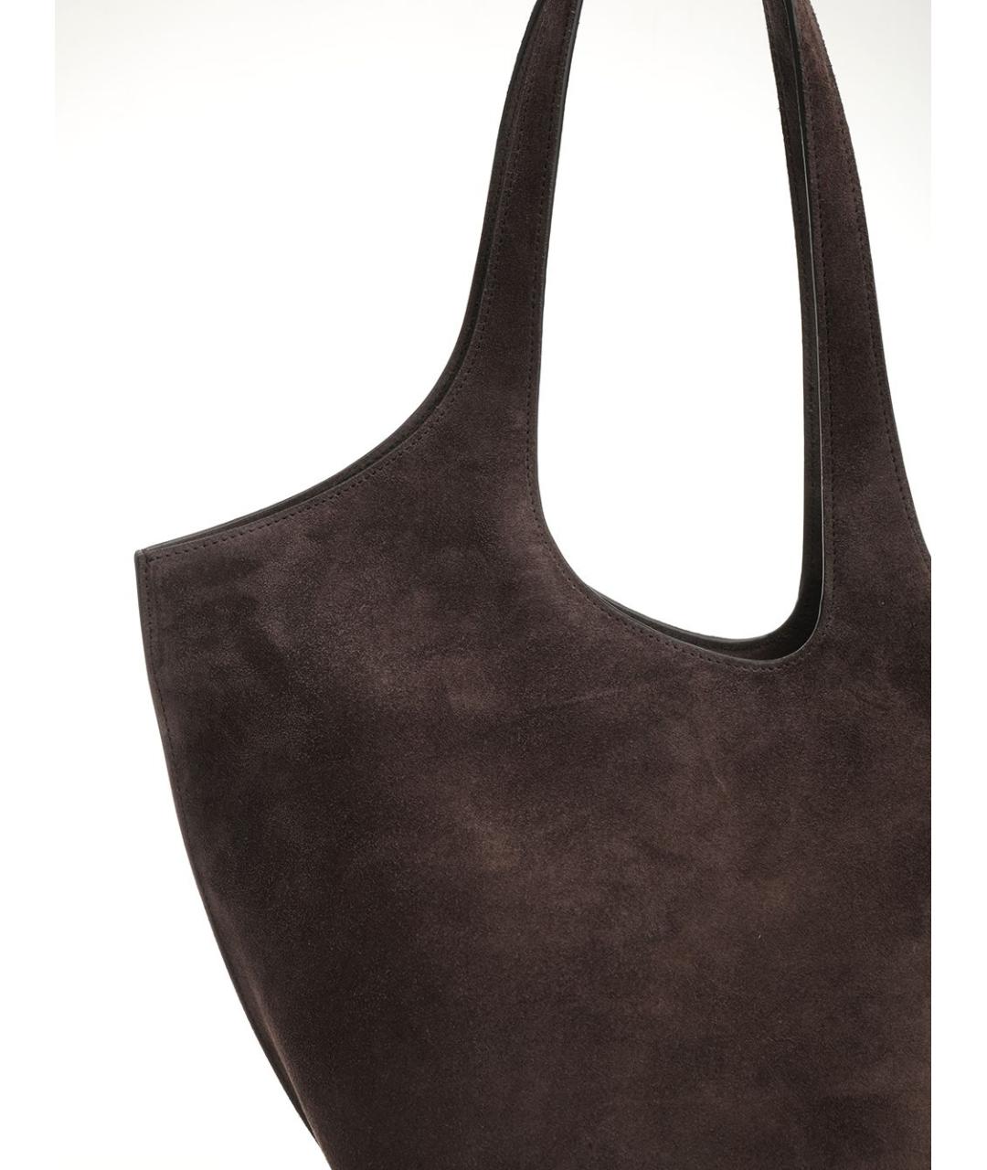 THE ATTICO Коричневая замшевая сумка тоут, фото 6