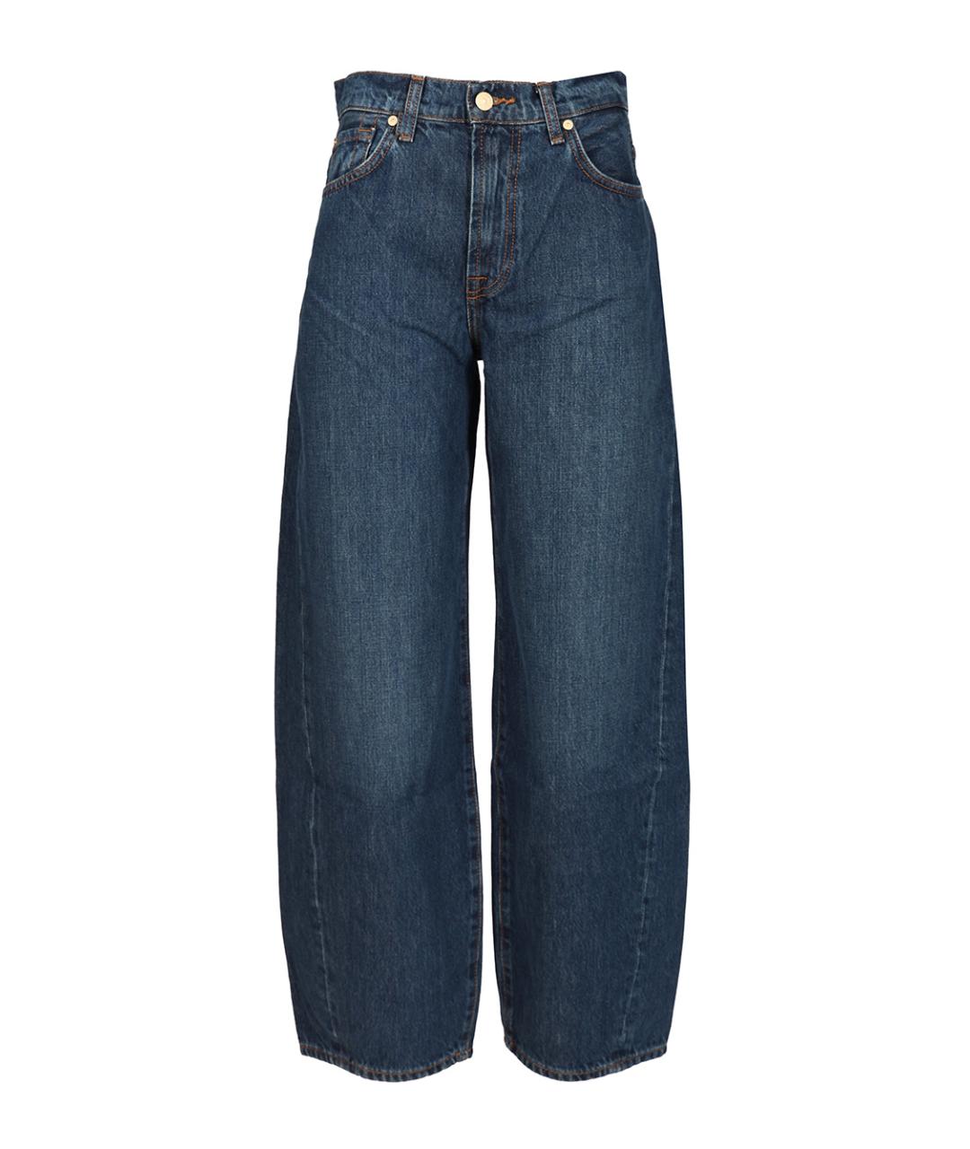 7 FOR ALL MANKIND Темно-синие хлопковые джинсы клеш, фото 1