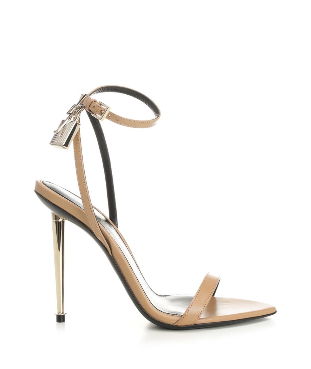 TOM FORD Коричневые кожаные босоножки, фото 1