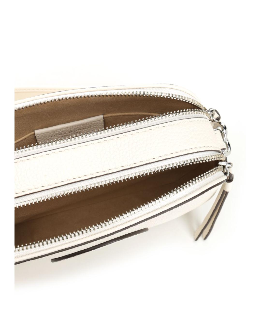 TORY BURCH Белая кожаная сумка через плечо, фото 4