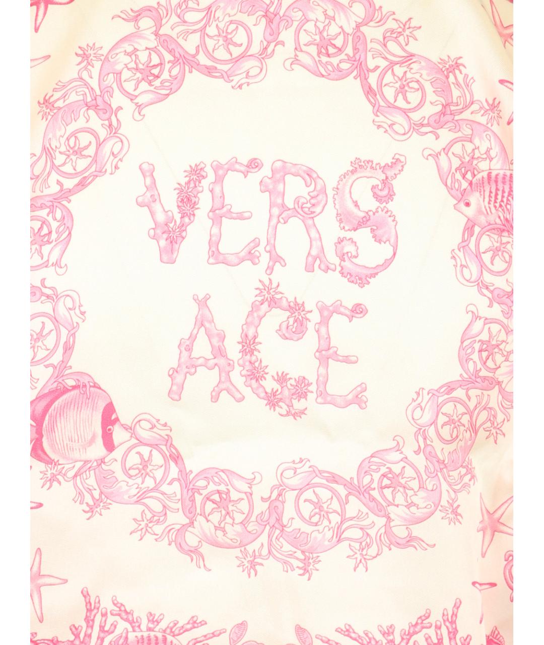 VERSACE Розовая хлопковая футболка, фото 3