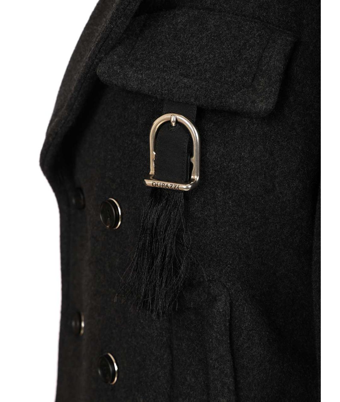 DURAZZI Антрацитовое шерстяное пальто, фото 5
