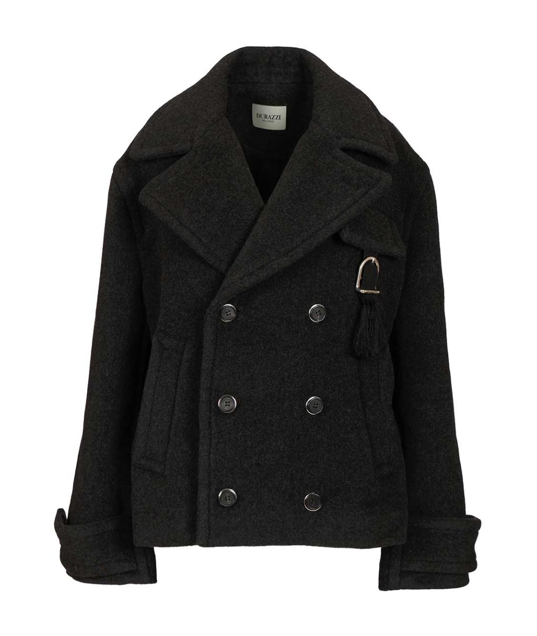 DURAZZI Антрацитовое шерстяное пальто, фото 1
