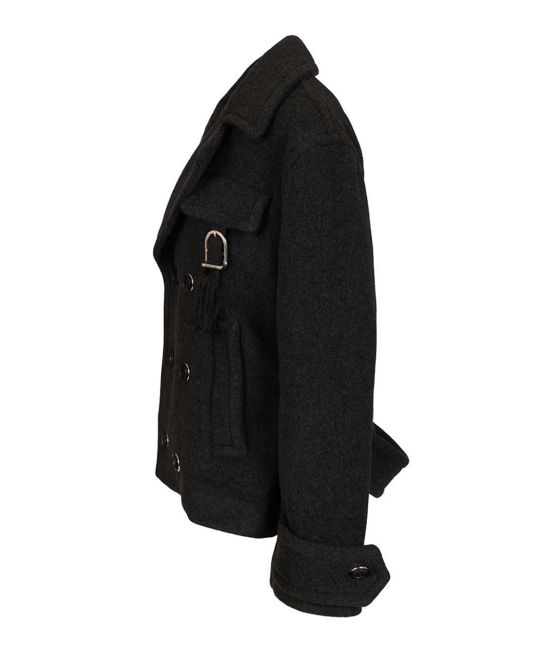 DURAZZI Антрацитовое шерстяное пальто, фото 3