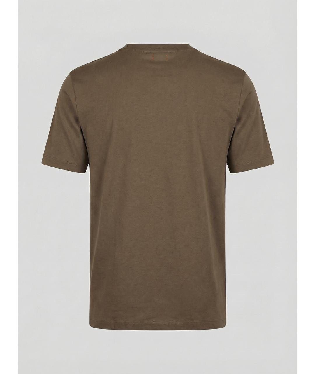 KITON Коричневая хлопковая футболка, фото 2