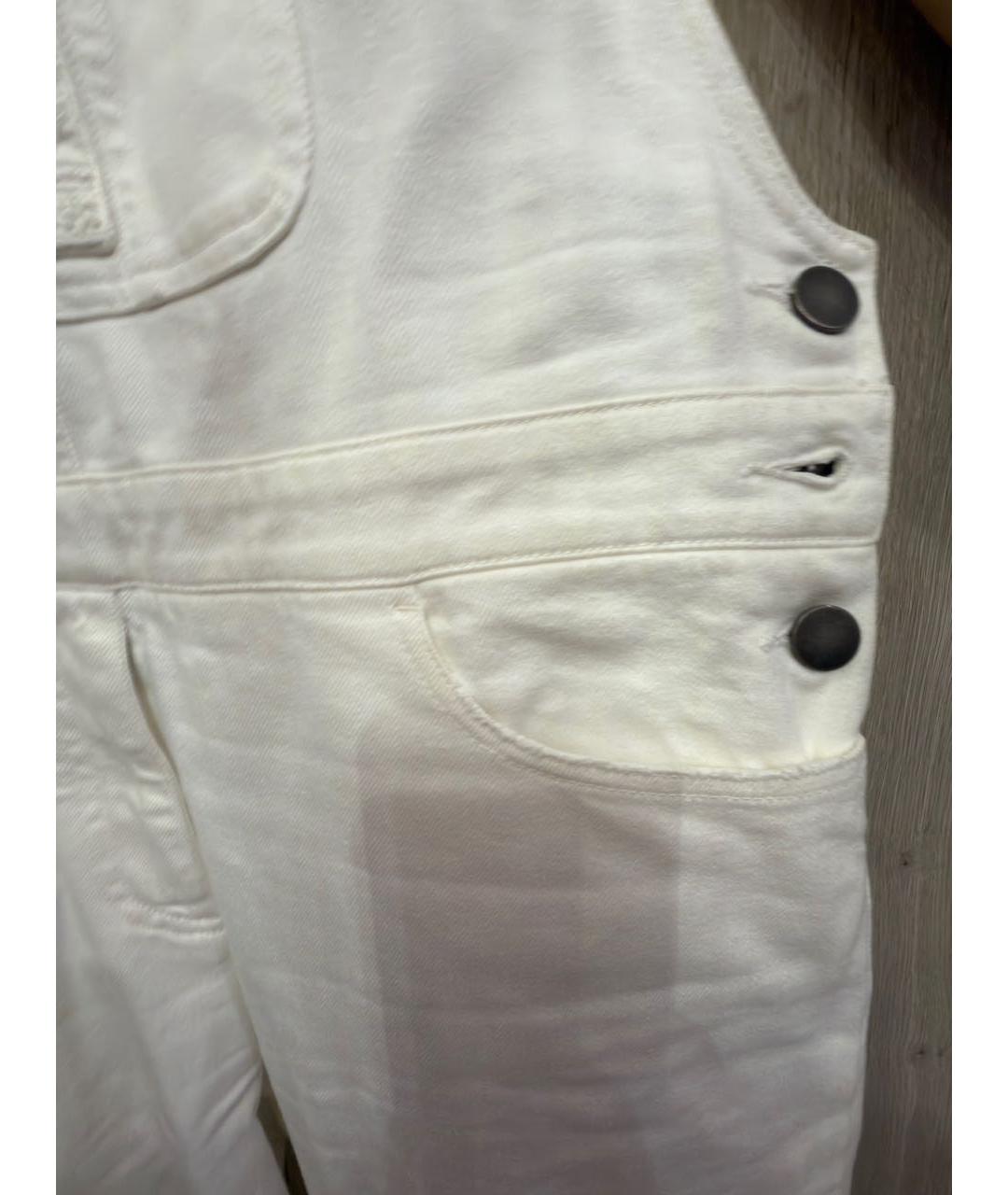 VALENTINO Белый хлопко-эластановый комбинезон, фото 8