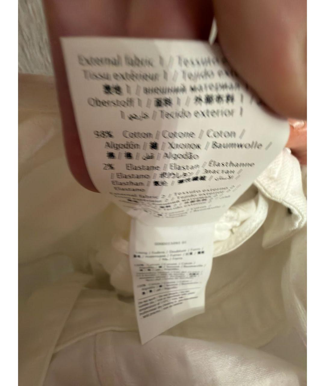 VALENTINO Белый хлопко-эластановый комбинезон, фото 7