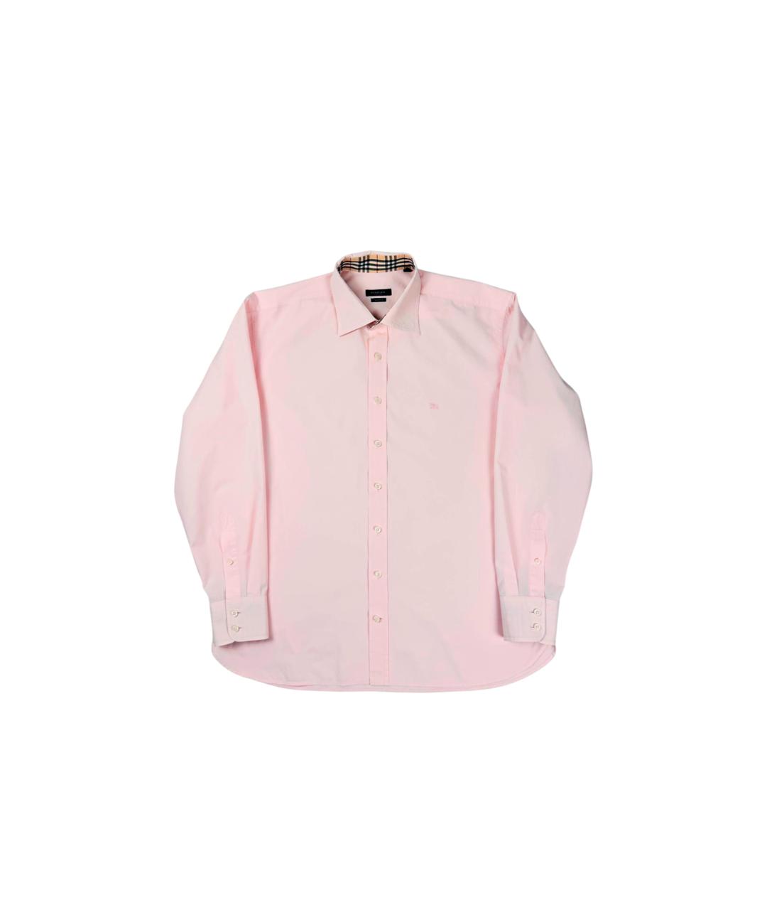 BURBERRY Розовая хлопковая классическая рубашка, фото 4