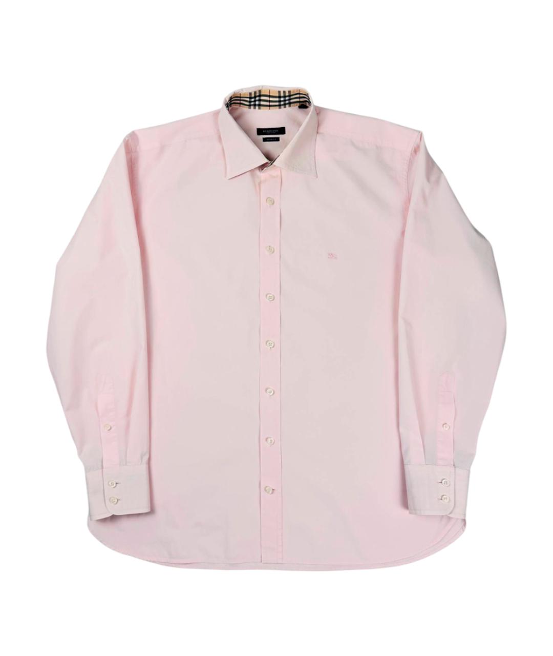 BURBERRY Розовая хлопковая классическая рубашка, фото 5