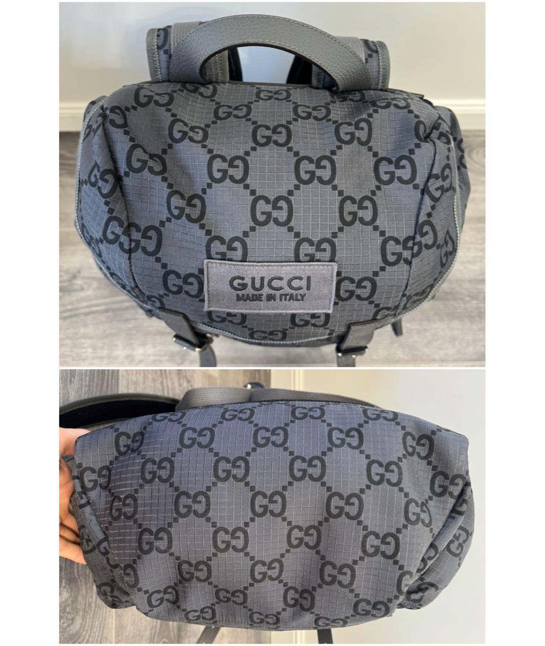 GUCCI Серый тканевый рюкзак, фото 4