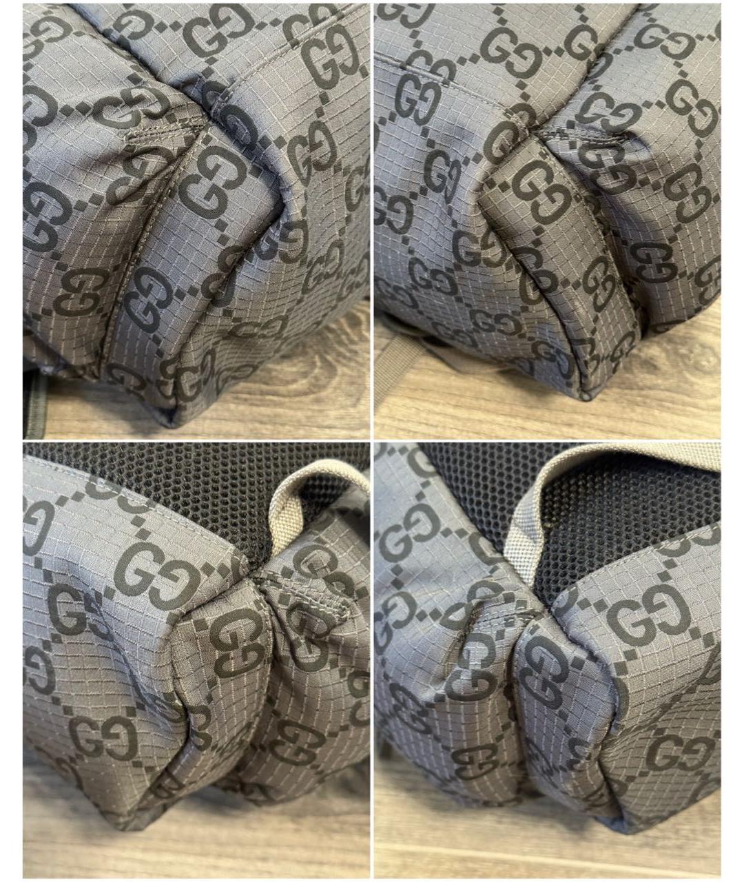 GUCCI Серый тканевый рюкзак, фото 5