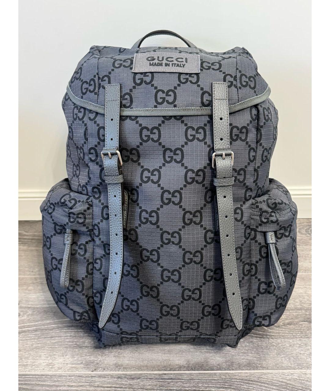 GUCCI Серый тканевый рюкзак, фото 9