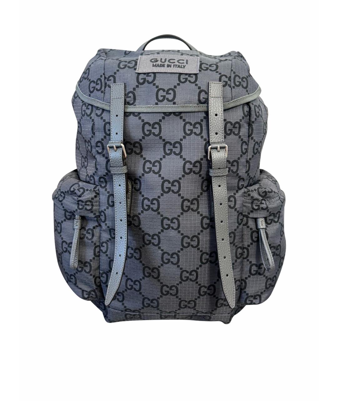 GUCCI Серый тканевый рюкзак, фото 1