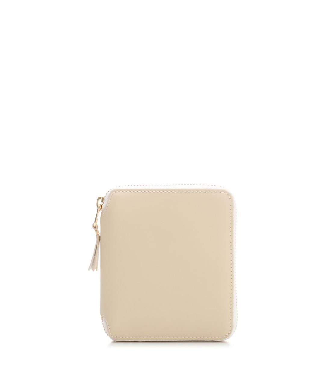 COMME DES GARÇONS WALLET Бежевый кожаный кошелек, фото 1