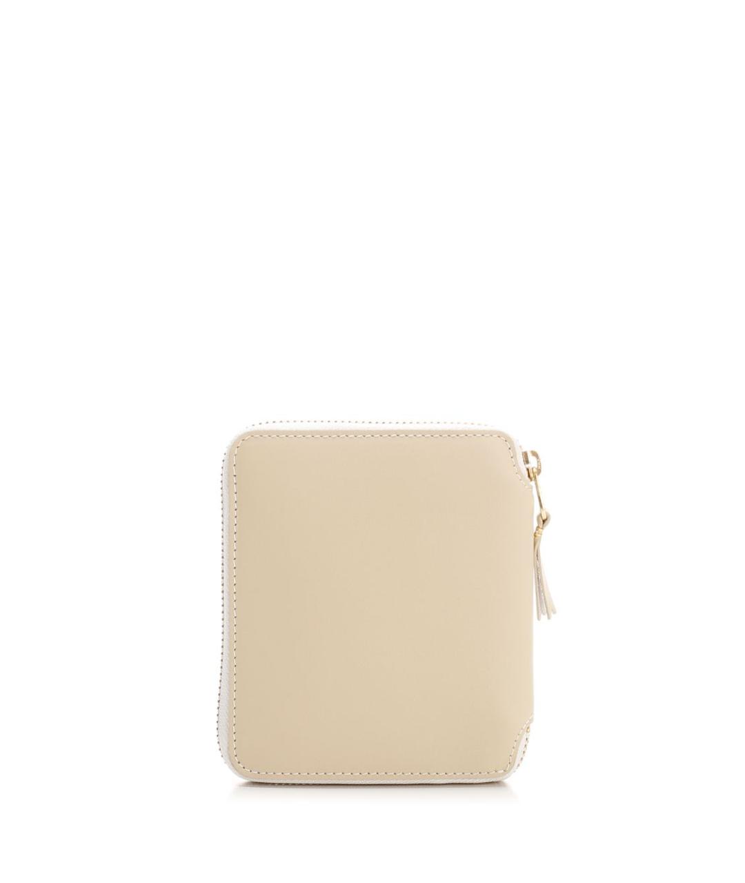 COMME DES GARÇONS WALLET Бежевый кожаный кошелек, фото 3