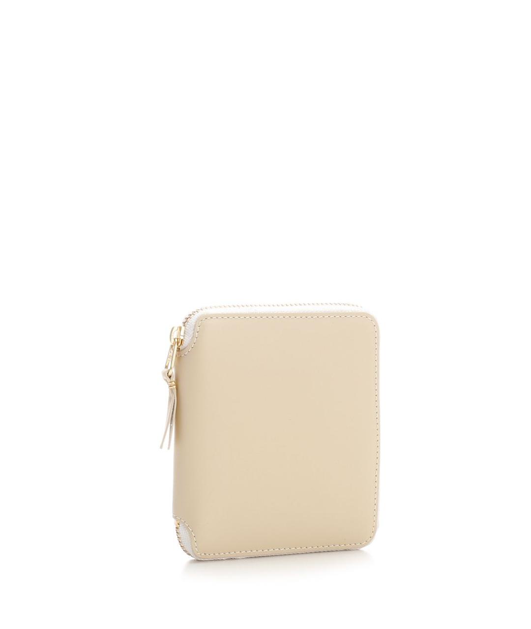 COMME DES GARÇONS WALLET Бежевый кожаный кошелек, фото 2