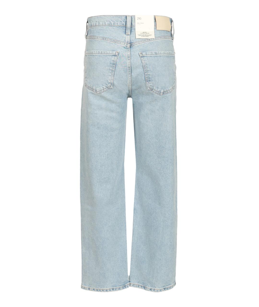 Citizien Of Humanity Голубые хлопковые прямые джинсы, фото 2