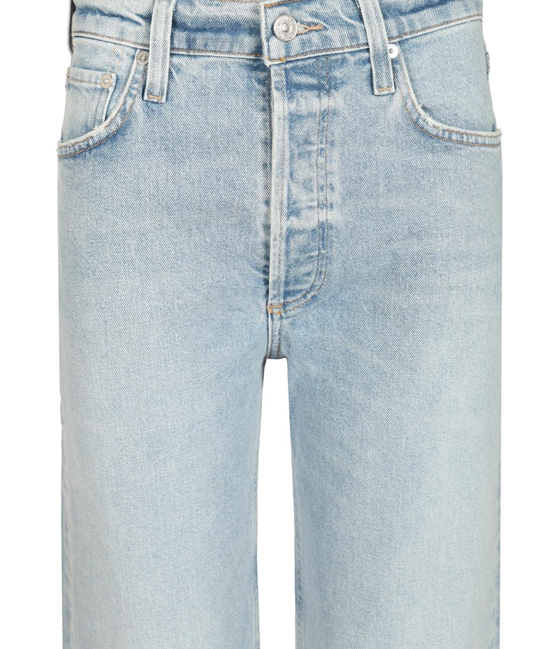 Citizien Of Humanity Голубые хлопковые прямые джинсы, фото 4