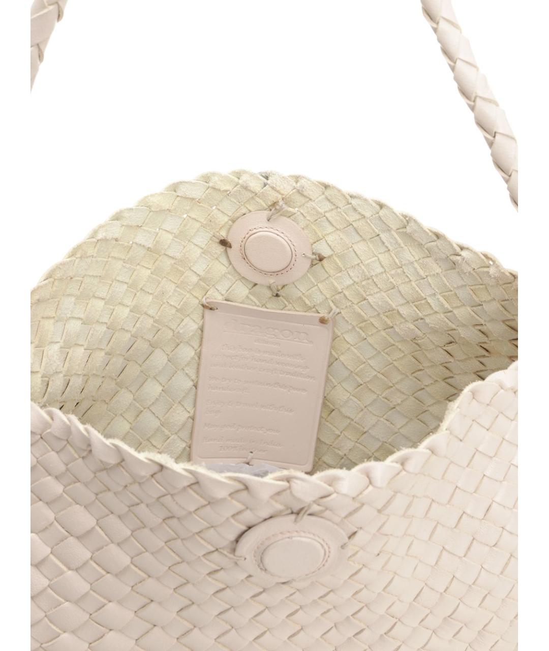 Dragon Diffusion Белая кожаная сумка через плечо, фото 5