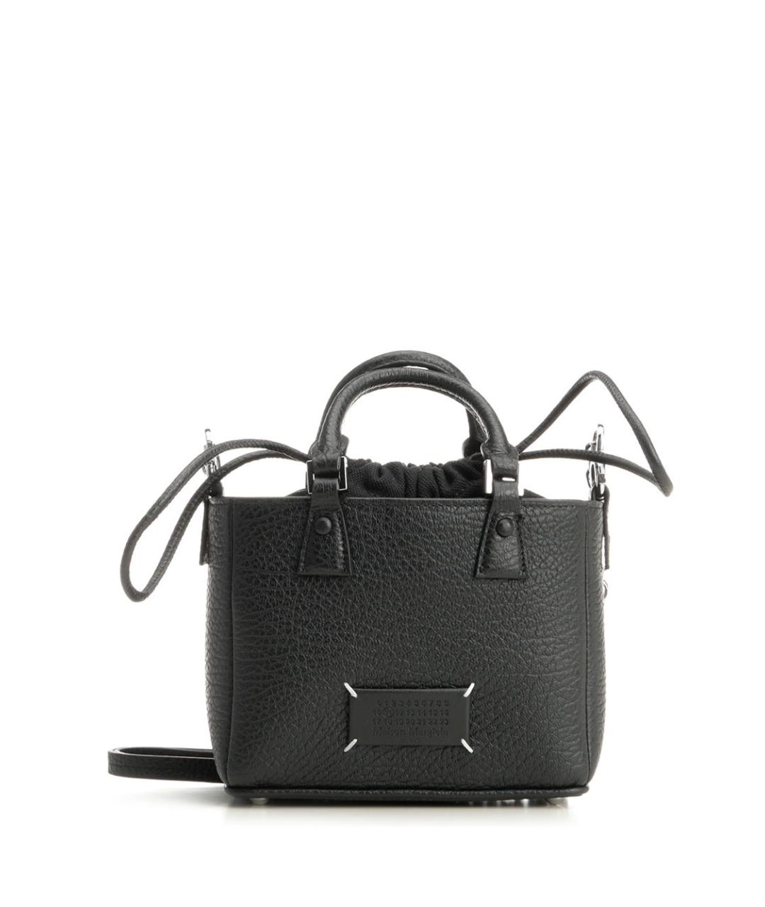 MAISON MARGIELA Черная кожаная сумка тоут, фото 1