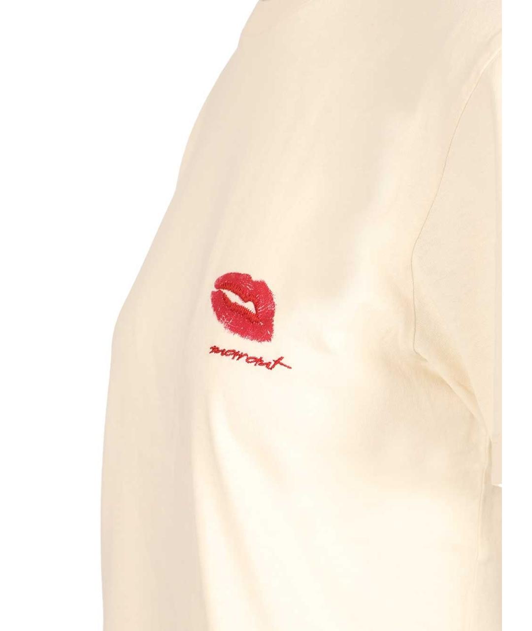 ISABEL MARANT ETOILE Бежевая хлопковая футболка, фото 3