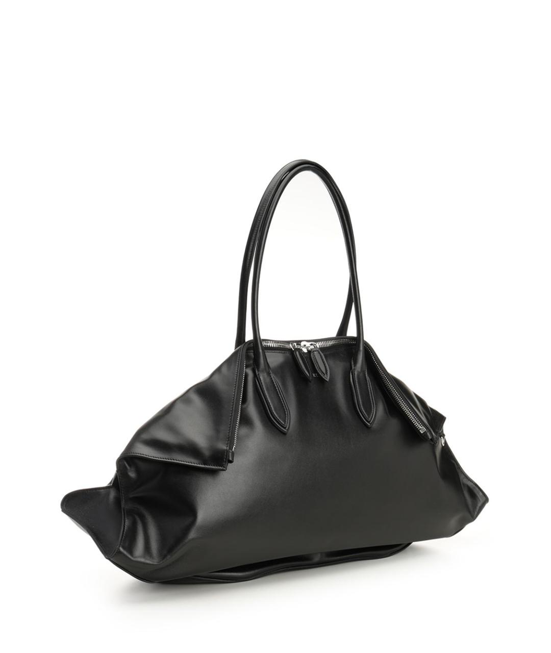 ALEXANDER MCQUEEN Черная кожаная сумка тоут, фото 2